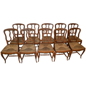 French Carved Oak Dining Chairs