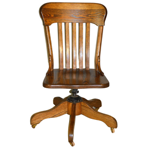 Oak Office Chair with Swivel Tilt Features