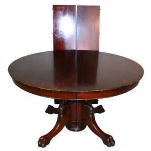 Round Mahogany Claw Foot Dining Table