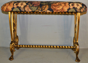 SOLD Victorian Cast Iron Claw Foot Footstool