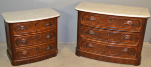SOLD Victorian Burl Walnut Gent’s Chest and Wash Stand