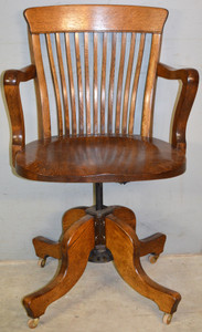 Victorian Oak Bankers Lawyers Office Chair