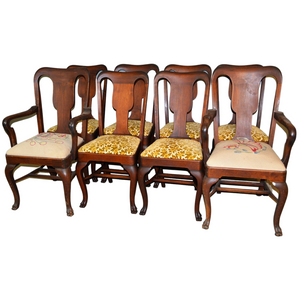 8 Mahogany Claw Foot Dining Chairs