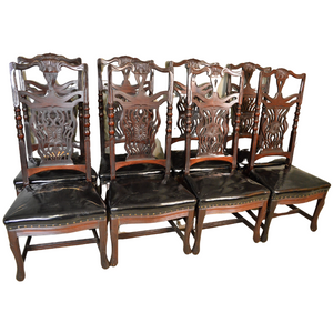 SOLD Antique Kitchen Chairs, Antique Set of 8 Custom Centennial Dining Room Chairs