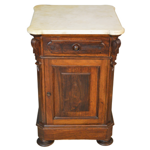 SOLD Antique Victorian Marble Top Half Commode / Nightstand