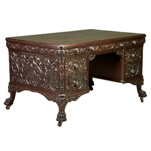 SOLD Horner Carved Partner Desk