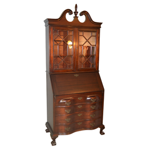 SOLD Antique Desk, Mahogany Governor Winthrop Secretary Bookcase