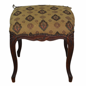 SOLD Antique Footstool, Victorian Walnut Bench