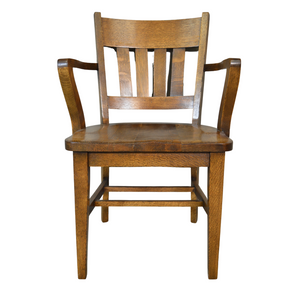 SOLD Antique Oak Office Chair, Lawyer's Banker's Armchair