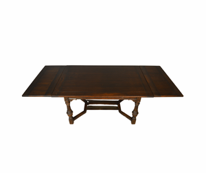 SOLD Antique Walnut Dining Room Table / Draw-Leaf Computer Table