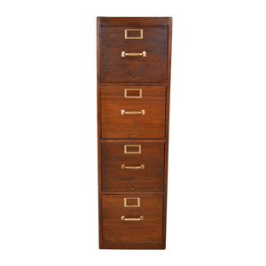 SOLD Antique Mahogany File Cabinet - 4 Drawer