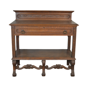SOLD Antique Oak Server, Carved Victorian- TV stand