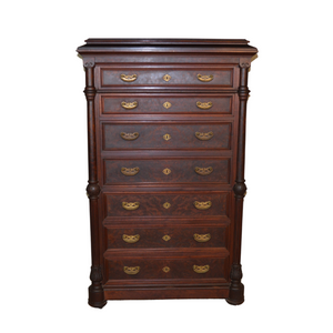 SOLD Antique Tall Dresser, Victorian Tall Chest with Drop Front Desk
