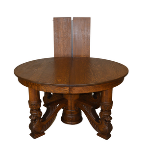 SOLD Antique Oak Dining Room Table - 2 Leaves -12 Feet!