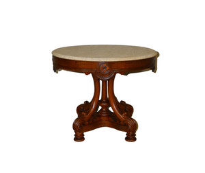 SOLD Antique Parlor Table, Victorian, Marble Top Parlor Stand
