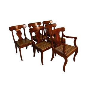 SOLD Antique Dining Room Chairs, Set of 6 Empire Style