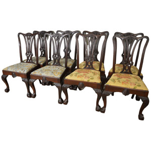 SOLD Antique Set of 8 Chippendale Mahogany Ball and Claw Dining Chairs SOLD Antique Set of 8 Chippendale Mahogany Ball and Claw Dining Chairs