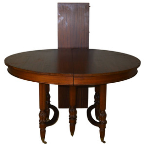 SOLD Antique Dining Table, Round Mahogany Table with Unusual Base