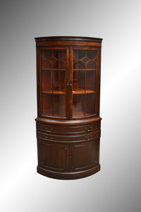 SOLD Mahogany Corner China Cabinet