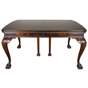 SOLD Antique Mahogany Dining Table with large Ball and Claw Feet