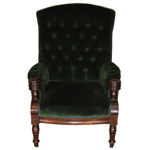 SOLD Antique Victorian Renaissance Upholstered Lounge Chair