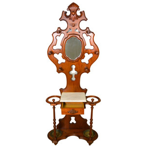 SOLD Antique Victorian Marble Top Hall Tree