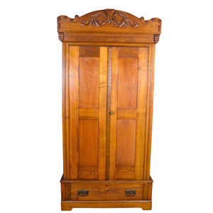 SOLD Antique Eastlake Carved Wardrobe