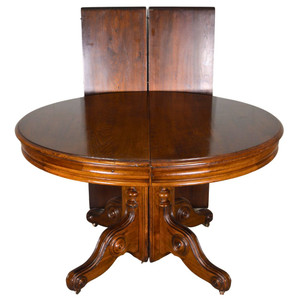 SOLD Antique Victorian Round Walnut Dining Table SOLD Antique Victorian Round Walnut Dining Table