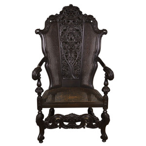 SOLD Antique Fancy Carved Mahogany Armchair – Unbelievable