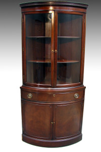 SOLD Mahogany Corner China Closet