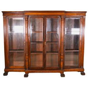 SOLD Antique Mahogany Four Door Breakfront Bookcase