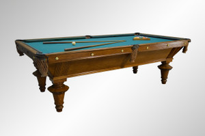 SOLD Antique Fantastic Victorian Tiger Oak Billiards Pool Table