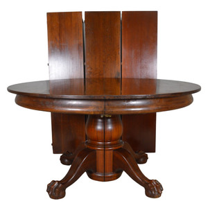 SOLD Antique Victorian Round Dining Table w/3 Leaves