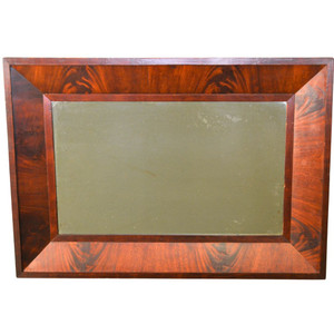 SOLD Antique Flame Mahogany Empire Period Ogee Mirror