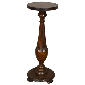 SOLD Antique Oak Claw Foot Plant Trophy Stand