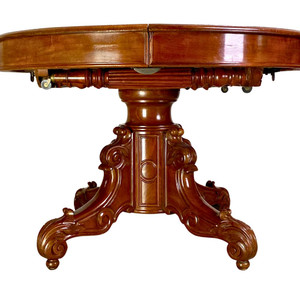 SOLD Antique Victorian Round Banquet Dining Table - TEN FEET!