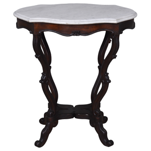 SOLD Antique Victorian Shapely Marble Top Parlor Stand