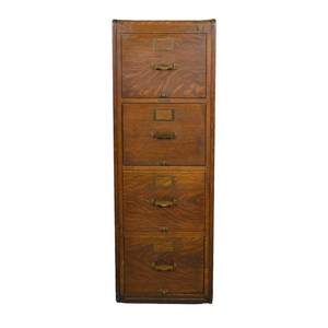 SOLD Antique Oak Four-Drawer File Cabinet - Bureau of Sole Makers, 1890s-1900s SOLD Antique Oak Four-Drawer File Cabinet - Bureau of Sole Makers, 1890s-1900s