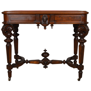 SOLD Antique Victorian Burl Walnut Table – Jenny Lind Style, 1880s, Original Finish