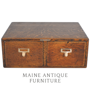 Antique Two-Drawer Index File Cabinet, Library Bureau Solomaker, c.1890 #17644