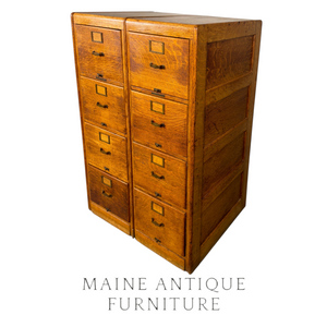 Antique 8 Drawer Oak File Cabinet by Library Bureau Co. - c.1900s #22615