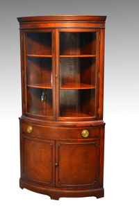 SOLD  Mahogany Corner China Closet by Drexel