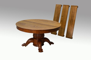 SOLD Monumental Antique Oak Carved Banquet Dining Table **REDUCED PRICE**