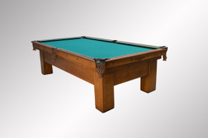 SOLD Antique Brunswick Quarter Sawn Oak Inlaid Pool Billiard Table