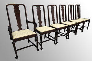 SOLD Set of 6 Queen Anne Chippendale Dining Chairs SOLD Set of 6 Queen Anne Chippendale Dining Chairs