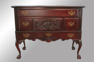SOLD Antique Mahogany Chippendale Ball and Claw Cedar Chest by Lane