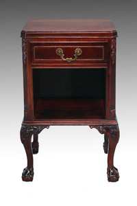 SOLD Mahogany Chippendale Ball and Claw Nightstand