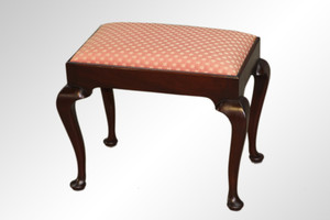 SOLD Antique Mahogany Queen Anne Footstool