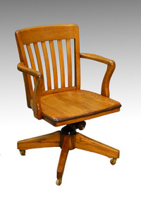 SOLD Oak Lawyers Office Desk Chair