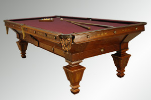 SOLD Antique Victorian Rosewood and Walnut Brunswick Billiard Pool Table-1890’s *REDUCED PRICE*